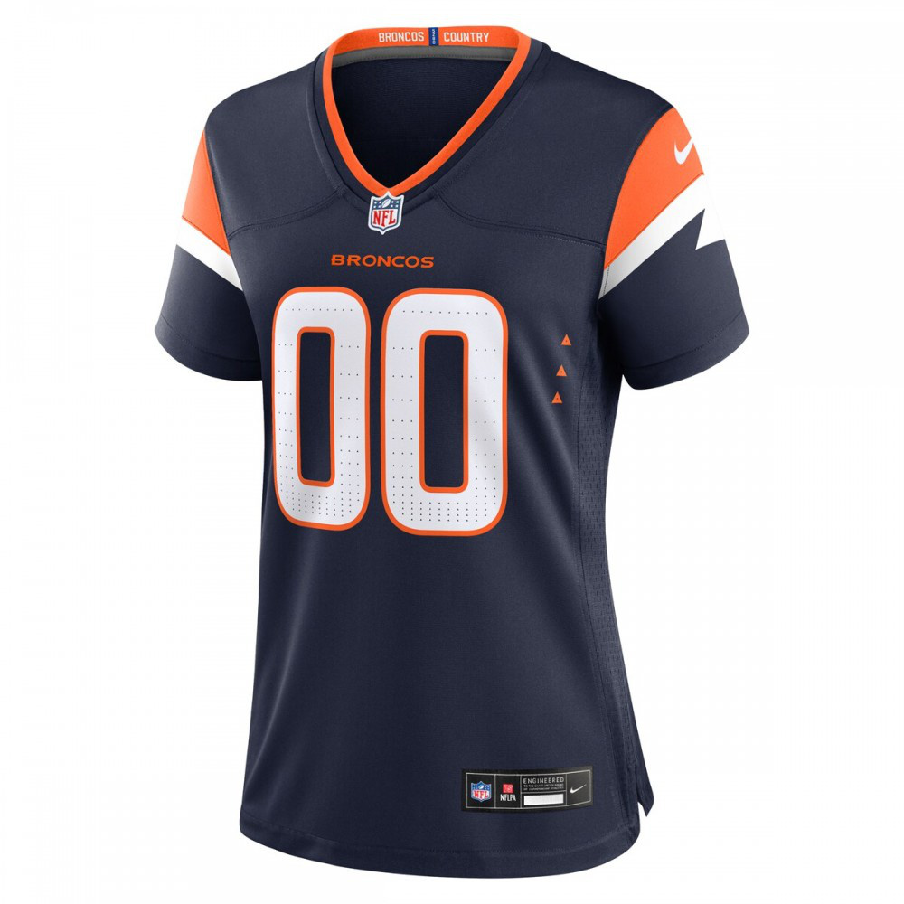 Denver Broncos Nike Women's Alternate Custom Game Jersey - Navy-GridironStore